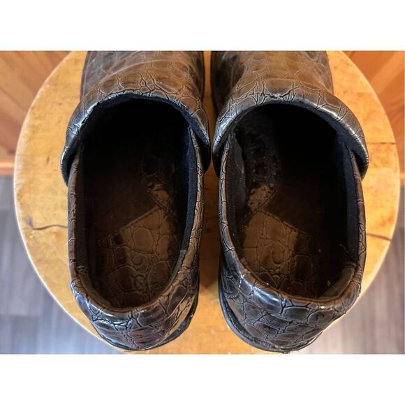 BOC Born Peggy Gray Croc Skin Embossed Slip On Wedge Clog Women Size 9 - Picture 5 of 8